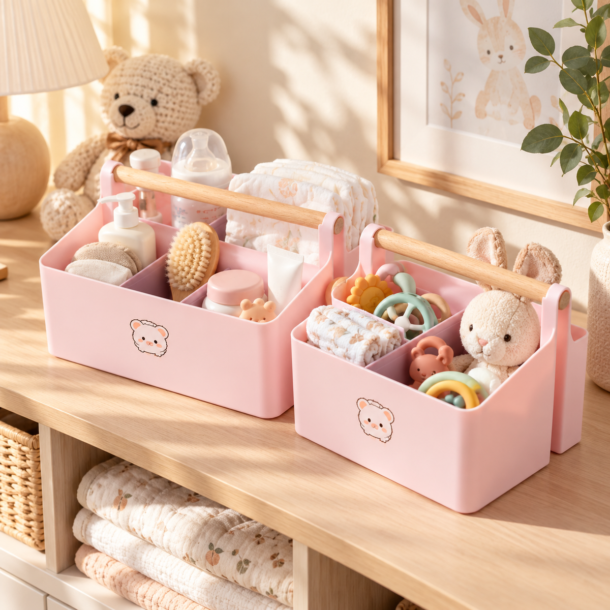 🍼 Nursery Essential | Portable Baby Care Organizer | Minimal Daily Storage