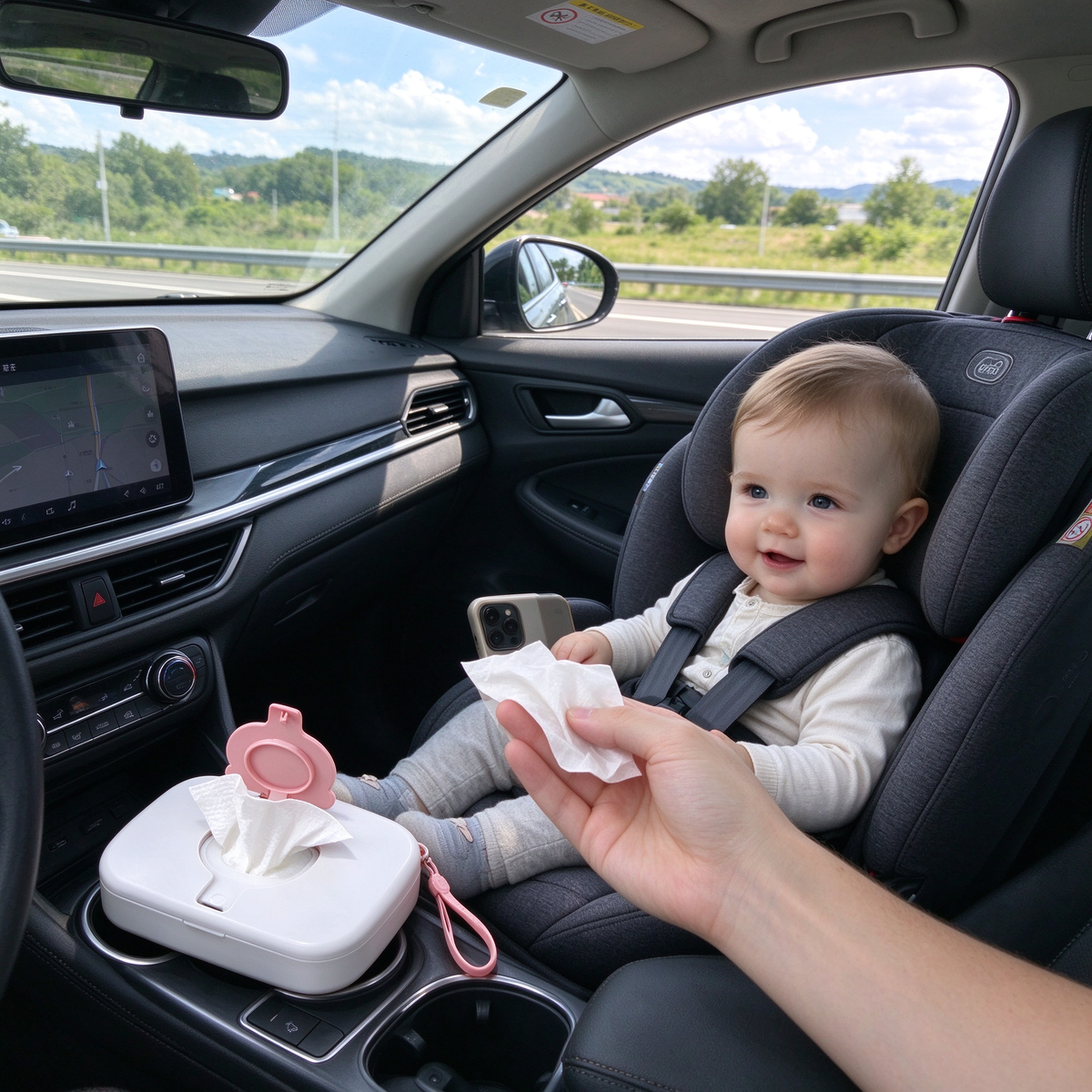 🧸 Portable | Durable PP Baby Wipes Case Set | Baby Travel & Diaper Bag Storage | New Parents | Cute Bear Design Leakproof Wet Wipes Organizer