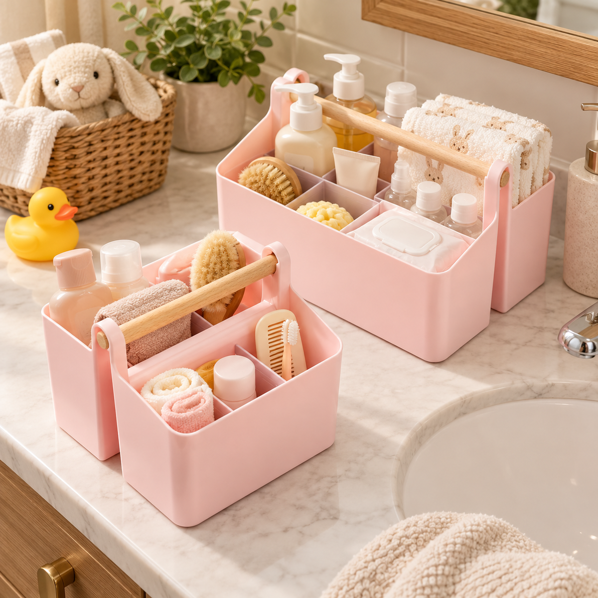 🍼 Nursery Essential | Portable Baby Care Organizer | Minimal Daily Storage