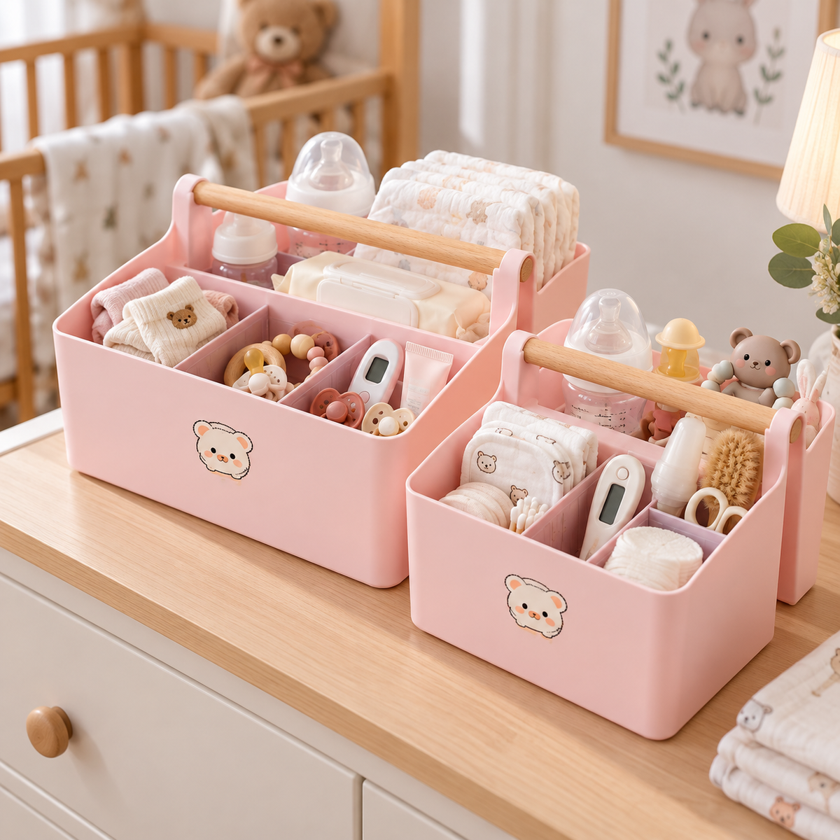 🍼 Nursery Essential | Portable Baby Care Organizer | Minimal Daily Storage
