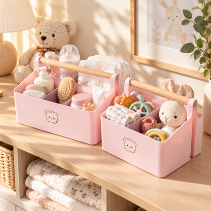 🍼 Nursery Essential | Portable Baby Care Organizer | Minimal Daily Storage