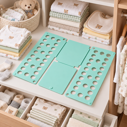 👶 Nursery Essential | Baby Clothes Folding Organizer Board | Space-Saving Wardrobe Storage Tool | Newborn Gift | Adjustable Foldable Clothing Sorter