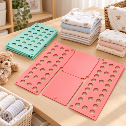 👶 Nursery Essential | Baby Clothes Folding Organizer Board | Space-Saving Wardrobe Storage Tool | Newborn Gift | Adjustable Foldable Clothing Sorter