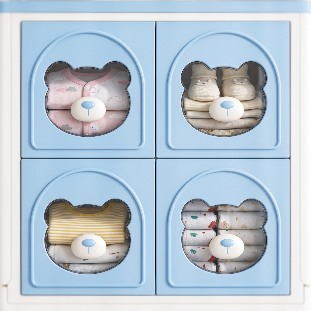 🧸 Space-Saving | Durable PP Kids Storage Cabinet | Nursery & Bedroom Organization | Parents & Children | Foldable Multi-Layer Drawer Design