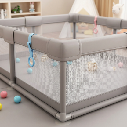 🧸 Baby Safety Essential | Foldable Playpen Fence | Indoor Activity Center | Newborn Gift Choice | Breathable Mesh Design