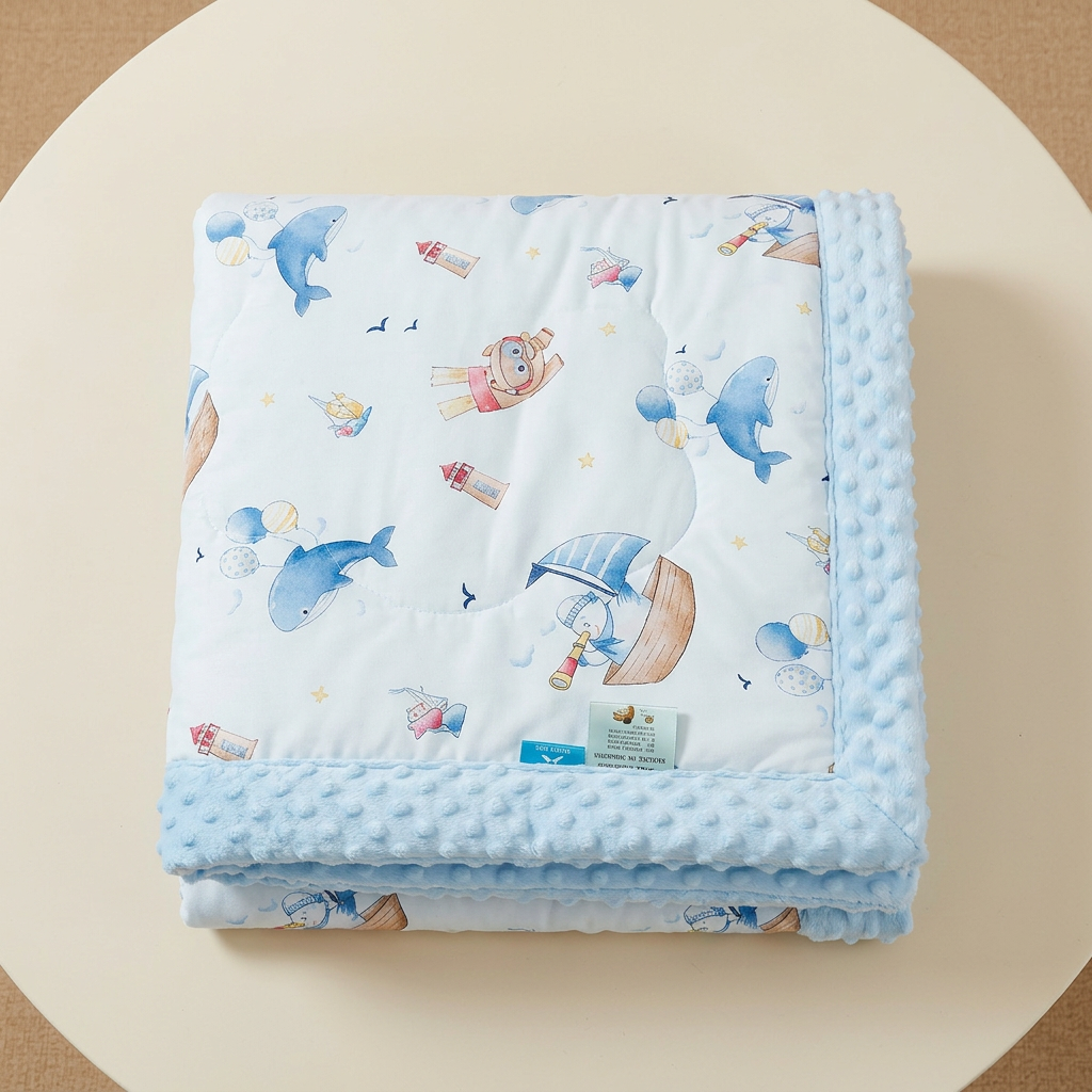 🌙 Baby Sleep Essential | Soft Minky Dot Blanket | Cozy Newborn Bedding Comforter | New Mom Gift | Gentle Nursery Design