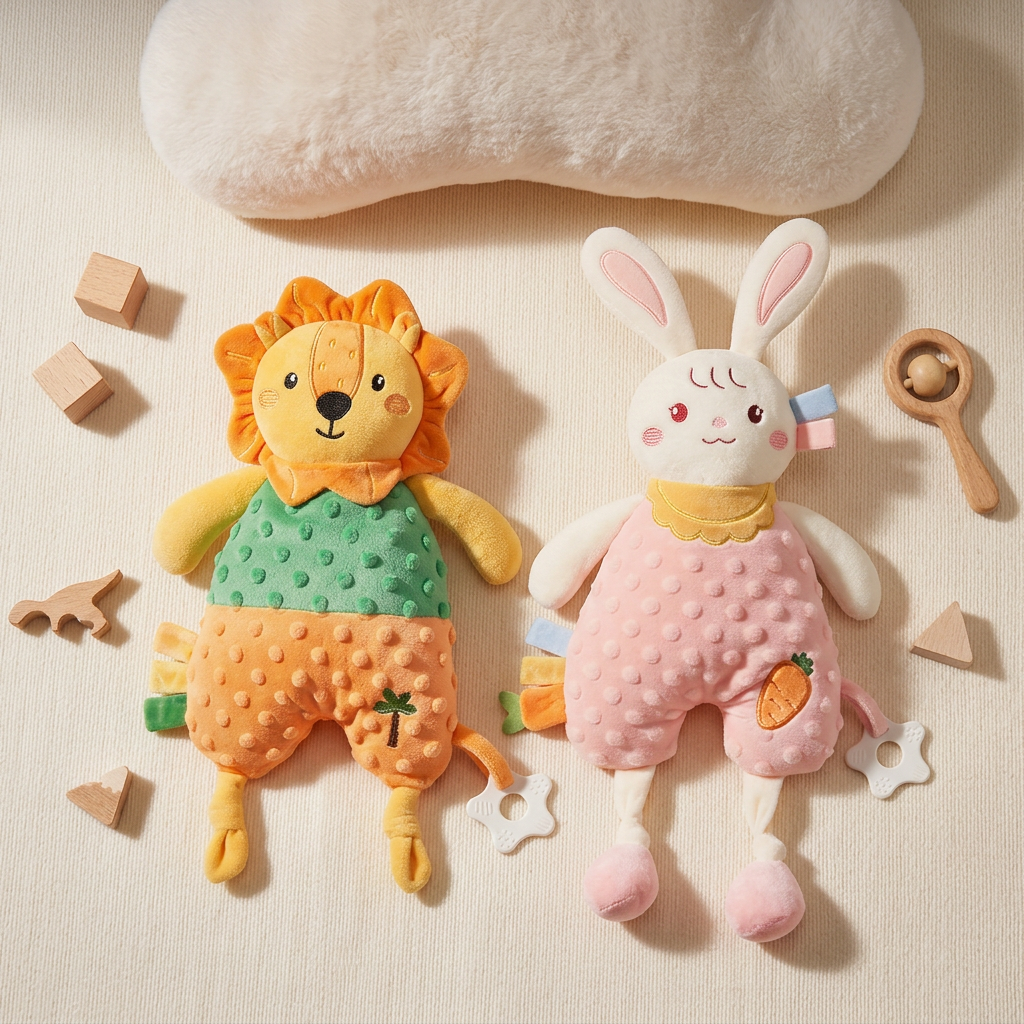 🧸 Baby Favorite | Plush Comfort Toy | Nursery Nap Companion | New Parent Gift | Adorable Animal Design
