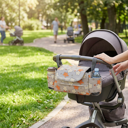 👜 Multi-Function | Durable Oxford Fabric Stroller Organizer Bag | Baby Travel & Nursery Storage | New Parents | Large Capacity Portable Hanging Design