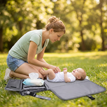 🍼 Parent Must-Have | Waterproof Travel Changing Pad | On-The-Go Nursery Essential | New Mom Gift | Foldable Organizer Design