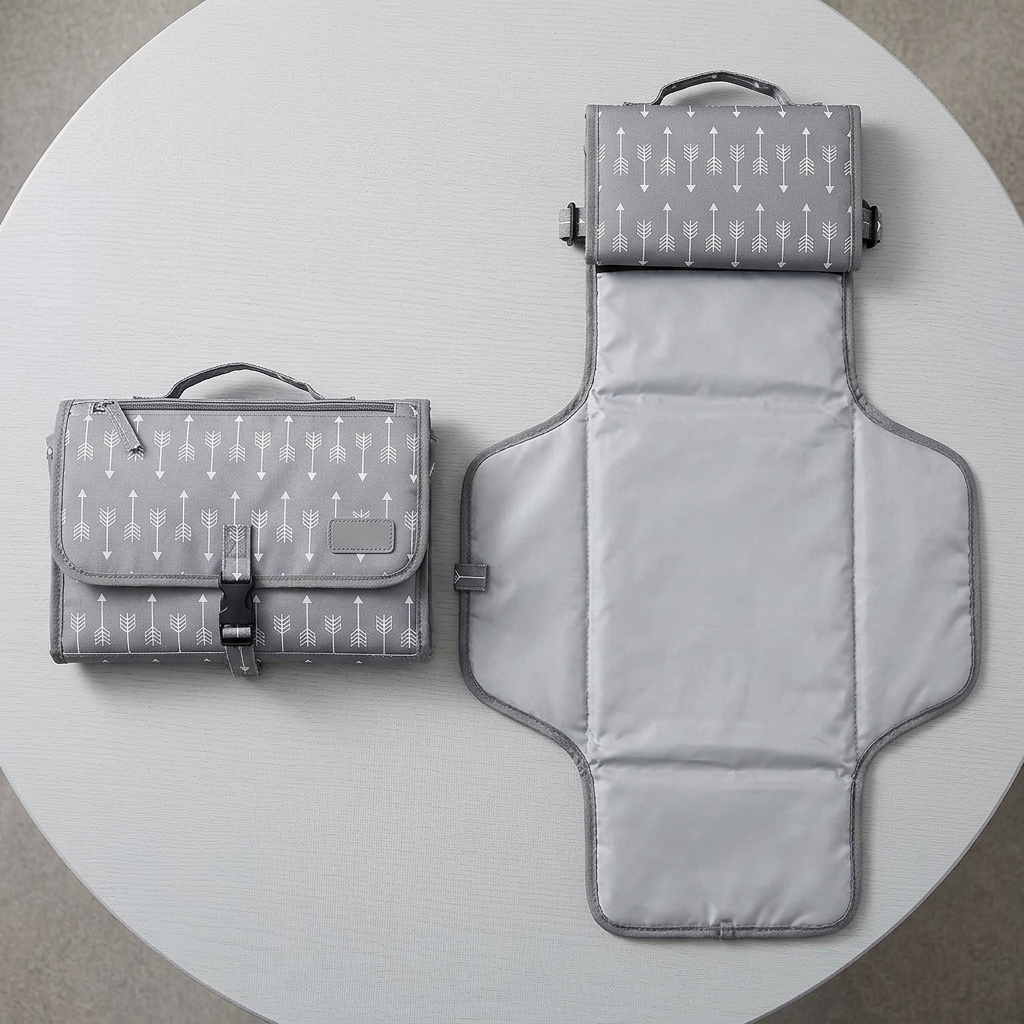 🍼 Parent Must-Have | Waterproof Travel Changing Pad | On-The-Go Nursery Essential | New Mom Gift | Foldable Organizer Design