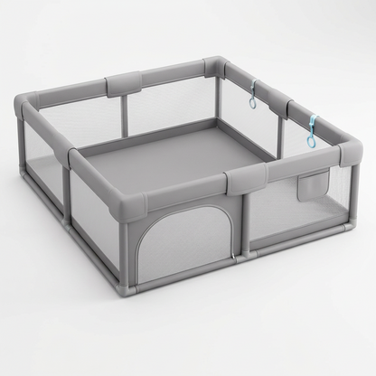 🧸 Baby Safety Essential | Foldable Playpen Fence | Indoor Activity Center | Newborn Gift Choice | Breathable Mesh Design