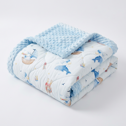 🌙 Baby Sleep Essential | Soft Minky Dot Blanket | Cozy Newborn Bedding Comforter | New Mom Gift | Gentle Nursery Design